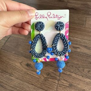 NEW GWP Lilly Pulitzer Raffia Earrings